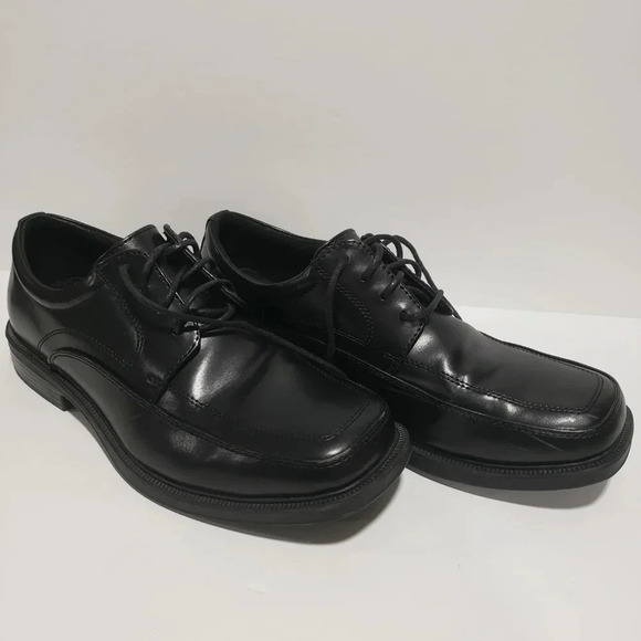 Dexter Comfort Black Dress Shoes with  Leather Lining,Lace up Shoe mens 9 1/2. - Picture 3 of 9